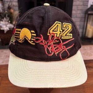 Vintage NASCAR Kyle Petty Mello Yello Black Cap Red and Yellow Embroidery 42